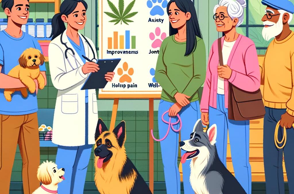 A guide explaining what CBD oil does for dogs, showcasing benefits and uses